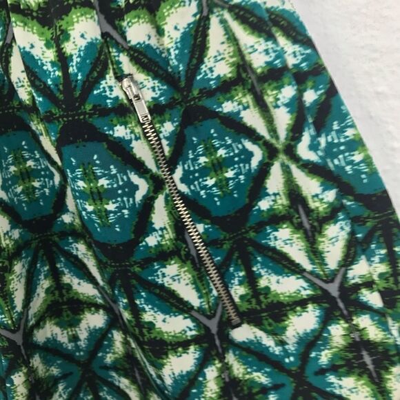One Clothing Green /Blue Abstract Print Romper-S - Picture 6 of 8